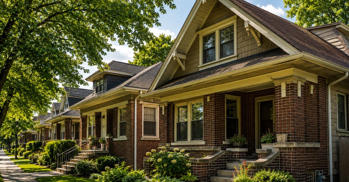 neighborhood in chicago with old chicago homes